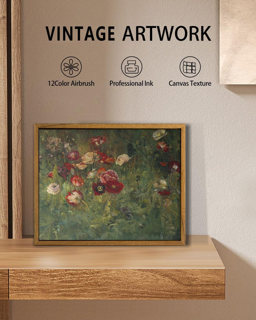 Rustic Autumn Floral Pumpkin Wall Art - Perfect Thanksgiving Decor for Farmhouse Living Room & Bedroom