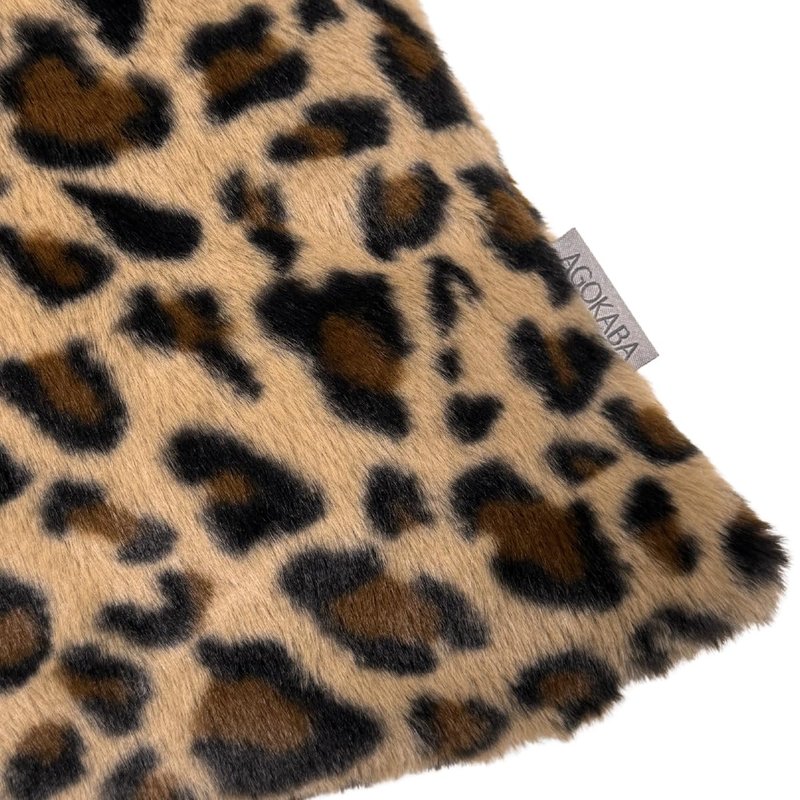 AGOKABA Leopard Print Faux Fur Throw Pillow Covers, 12x20 Inch, Set of 2, Soft Plush Animal Print Decorative Lumbar Cushion Cases for Sofa Bed Chair | Safari-Inspired Decor in Warm Terracotta Brown