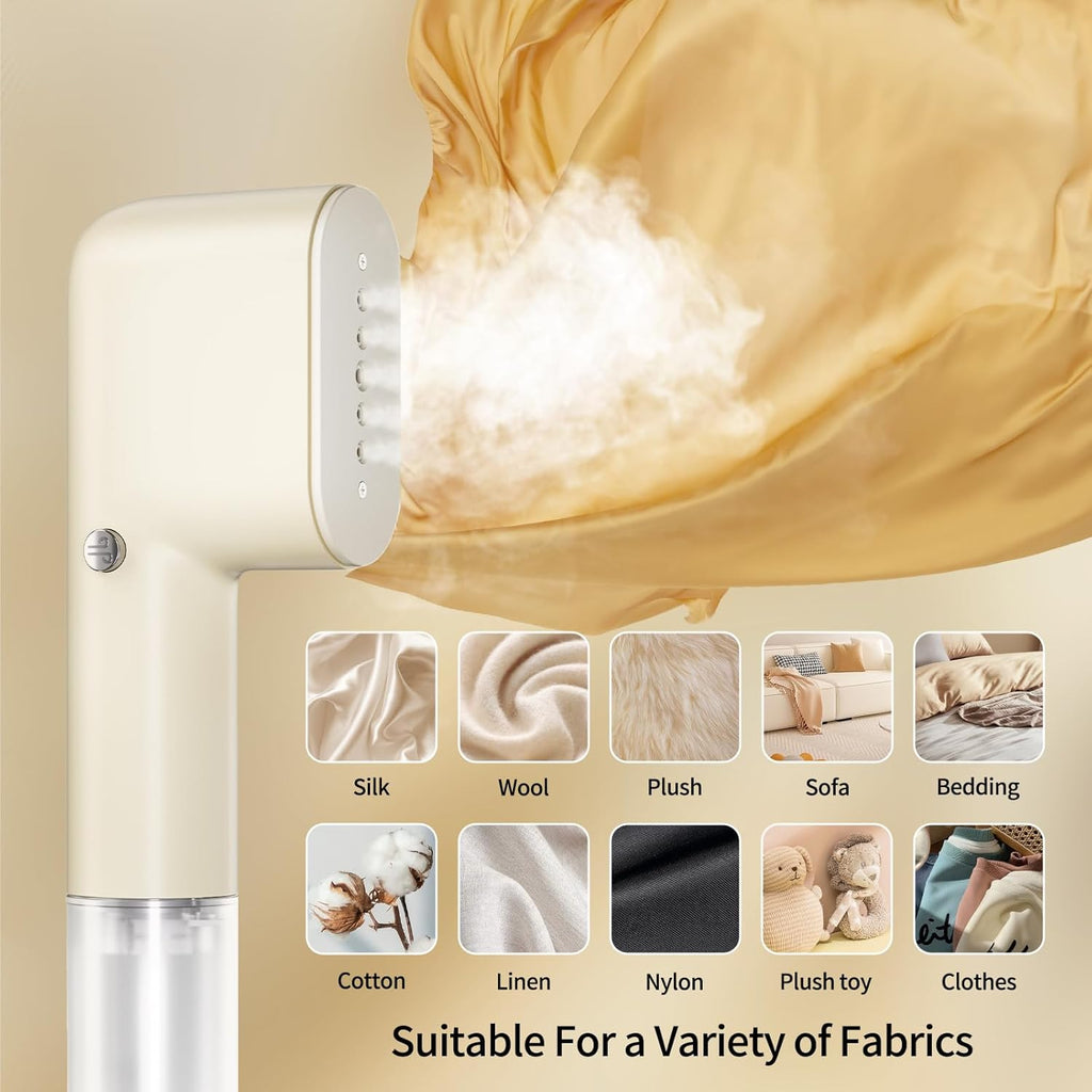 Skiennix Portable Travel Steamer - 15s Fast Heat-Up, 800W Handheld Fabric Wrinkle Remover | Ideal for Home & Travel