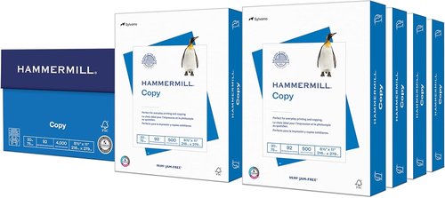 Hammermill Printer Paper - 20 lb Copy Paper, 8.5 x 11 | 8 Reams (4,000 Sheets) - 92 Bright, USA Made