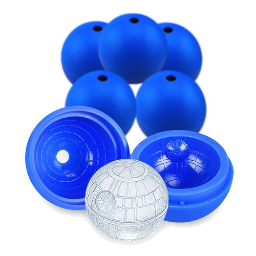 Ice Cube Mold 6 Pack Silicone 3D Space Station Ice Molds Sphere Big Ice Ball Maker for Whiskey, Bourbon and Cola (6)