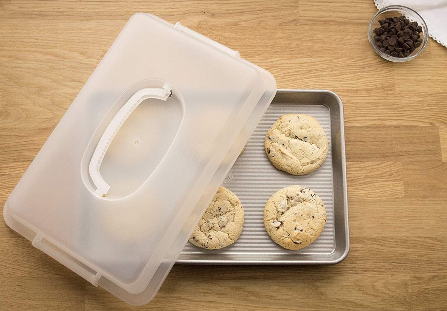 USA Pan Bakeware Nonstick Jelly Roll Pan - Durable Design With Lid | Perfect for Baking