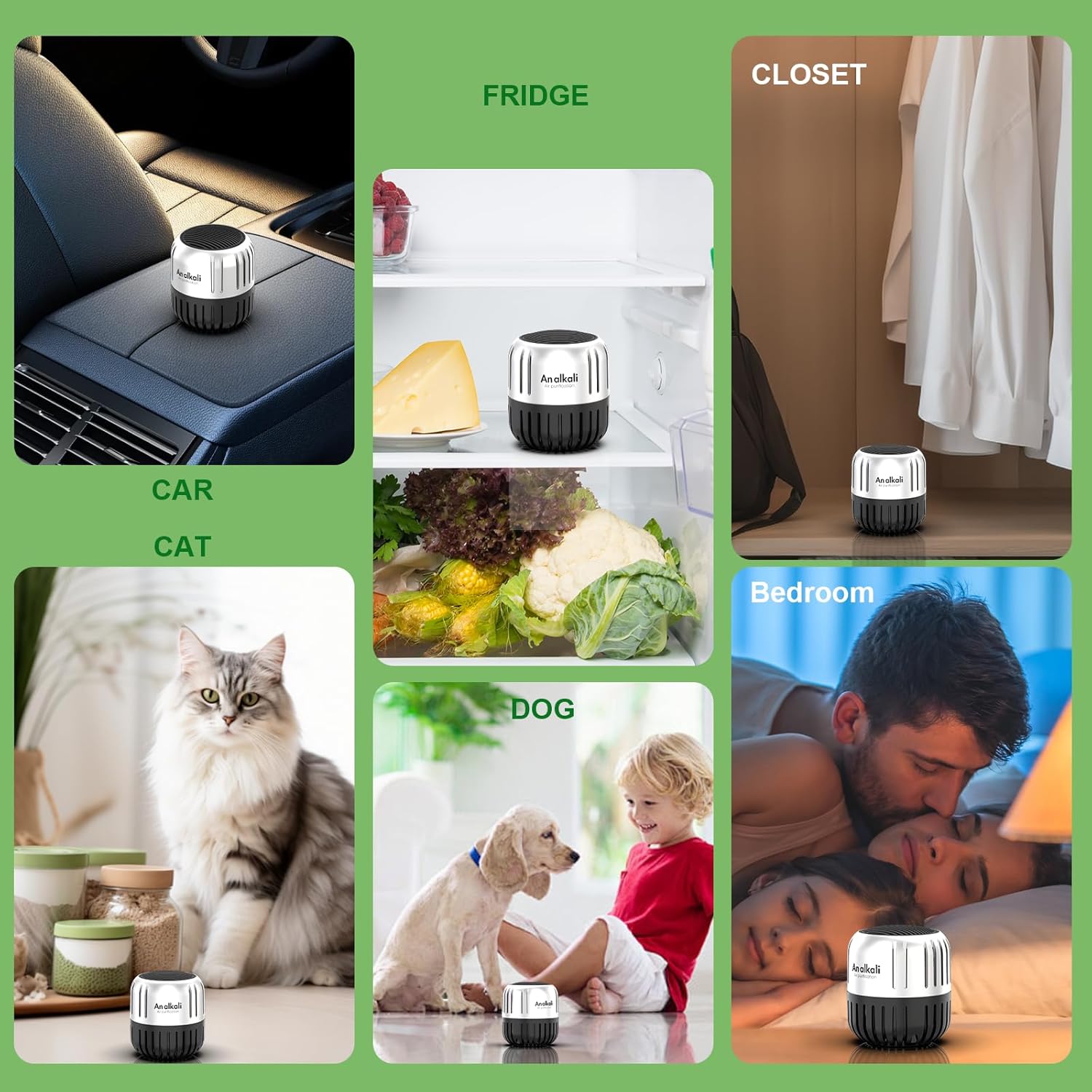 Skiennix Fridge Deodorizer - 4-Pack Odor Eliminator Lasts 10 Years | Ideal for Closets, Cars & Pets