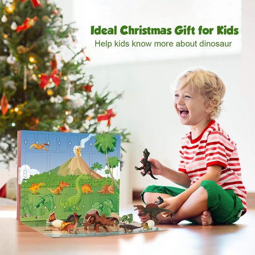 D-FantiX Dinosaur Advent Calendar 2025 - 24-Day Countdown Christmas Gift for Kids Ages 3-6