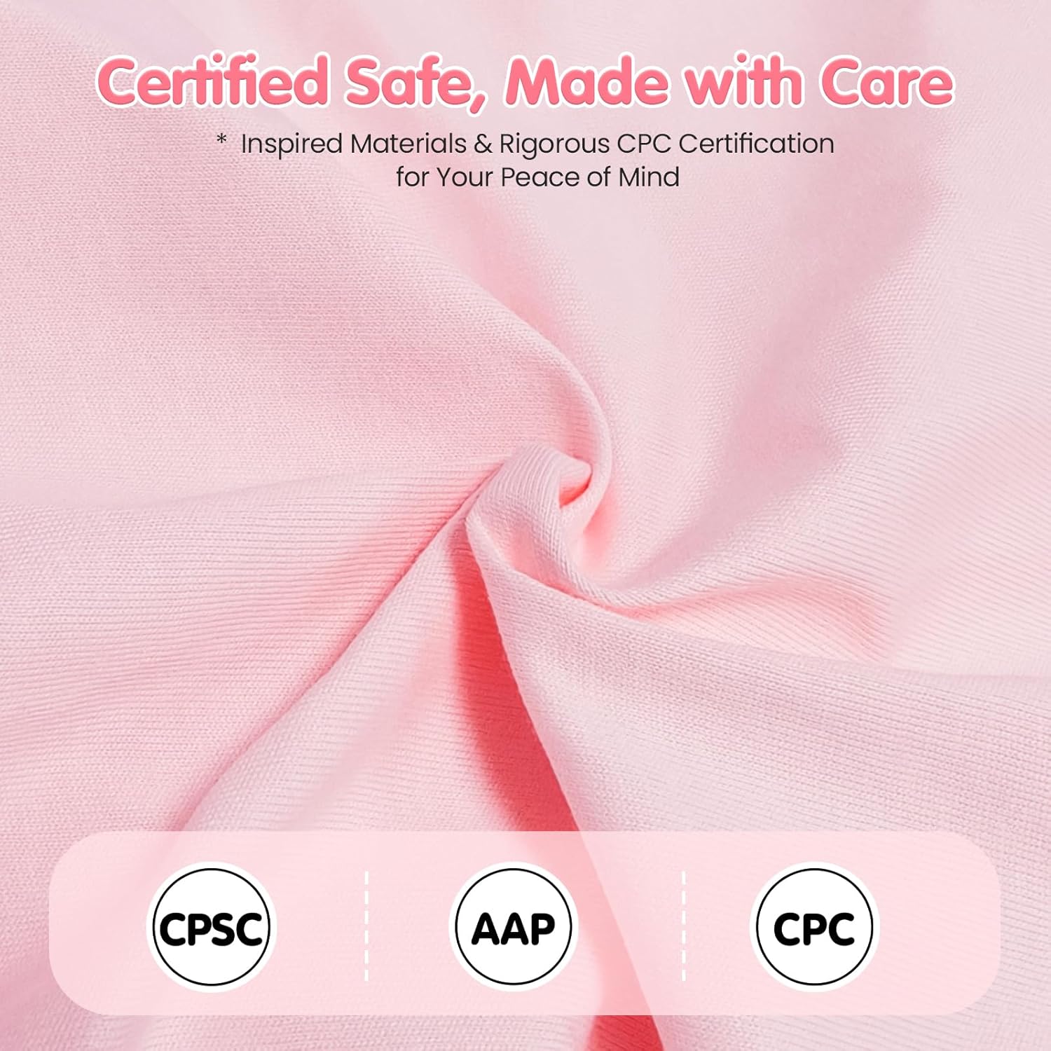 Skiennix Infant Support Cushion - Portable Baby Lounger & Tummy Time Mat, Soft Cotton, Waterproof (Pink)