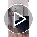 76" x 34" Arched Full-Length Floor Mirror, Black Aluminum Standing Mirror