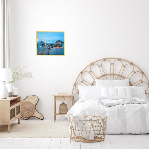 JCJMY 16x18 Gold Picture Frame - Versatile Wall Hanging for Horizontal & Vertical Photos
