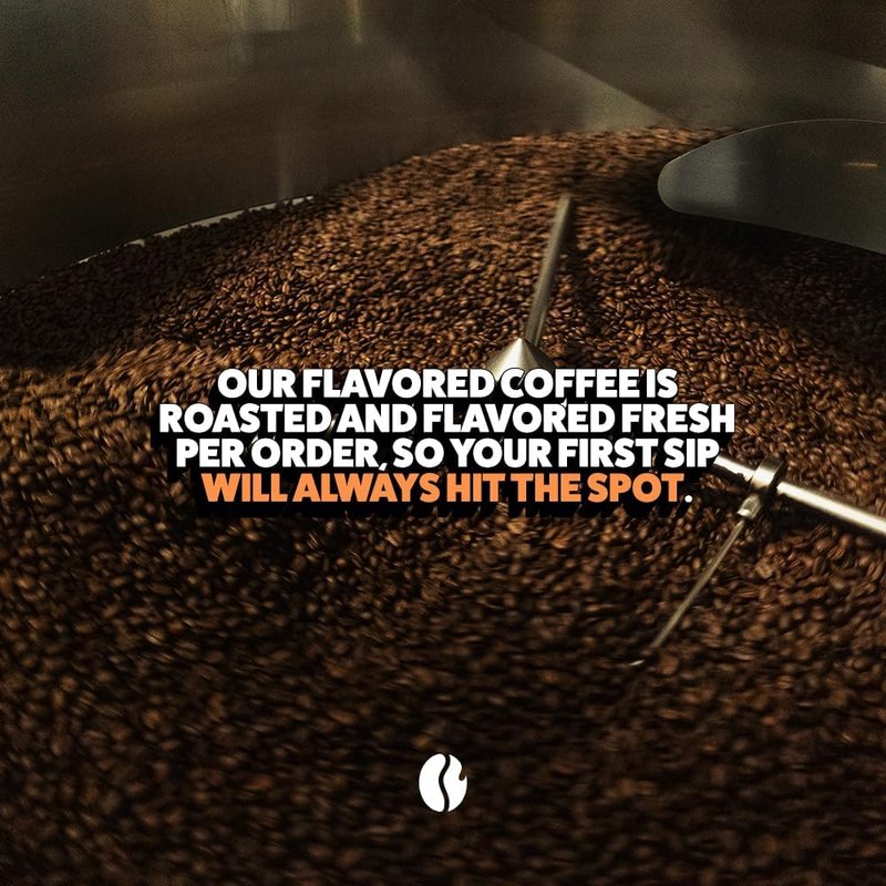 Fresh Roasted Coffee, Pumpkin Spice Flavored Drip Ground Coffee, Medium Roast, Kosher, 12 oz