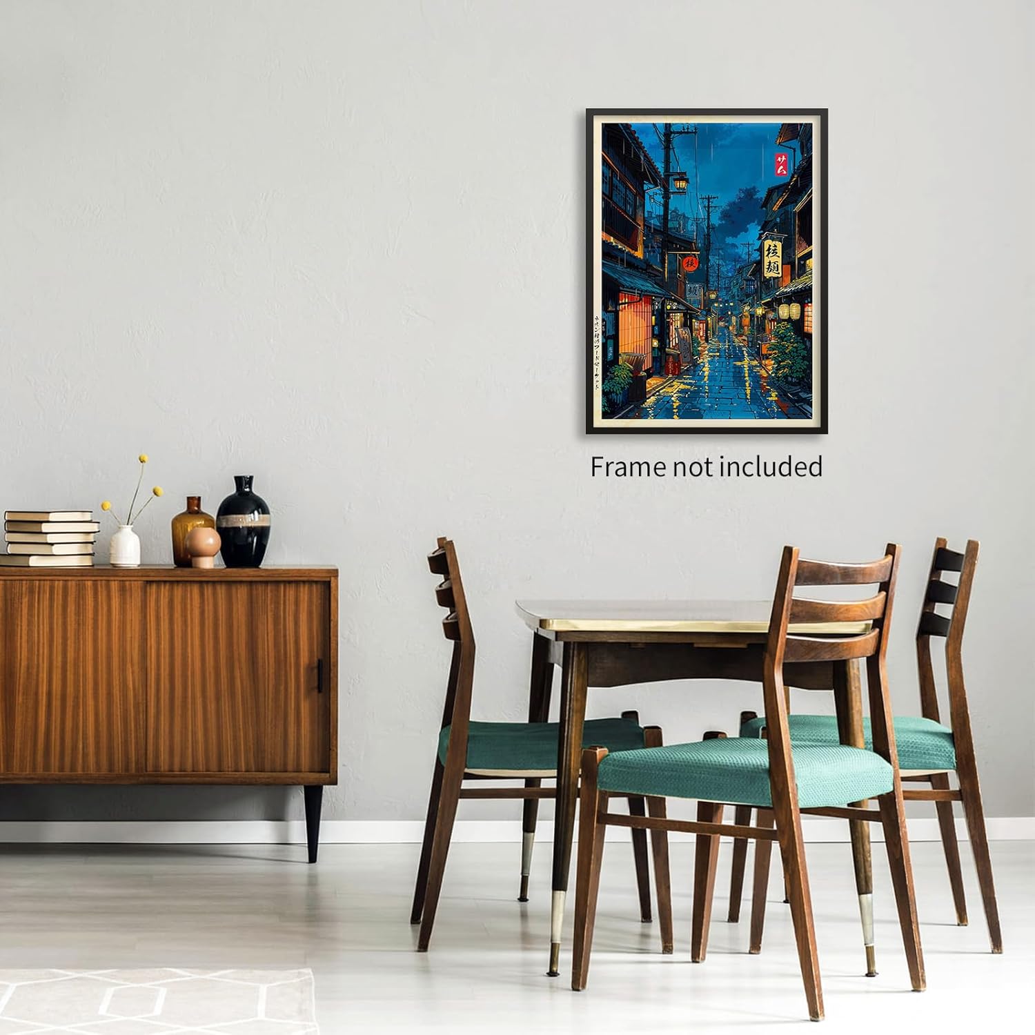 Podafu Wall Art Poster - Japanese Tokyo Tea House Canvas Print | 12x16in Unframed Bedroom Decor