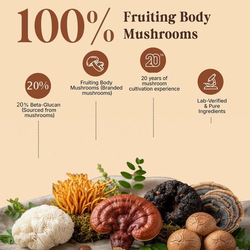 KEDISOM 10 in 1 Mushrooms Coffee, Instant Mushroom Coffee Powder with Lion's Mane, Cordyceps, Reishi, Shiitake, Turkey Tail, King Trumpet, for Focus, Energy, Immunity, 180g, 60 Servings