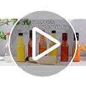 35 Pack 5oz Glass Hot Sauce Bottles with Screw Caps and Funnel