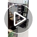 Large Black Vanity Desk with Lighted Mirror, Charging Station and 8 Drawers