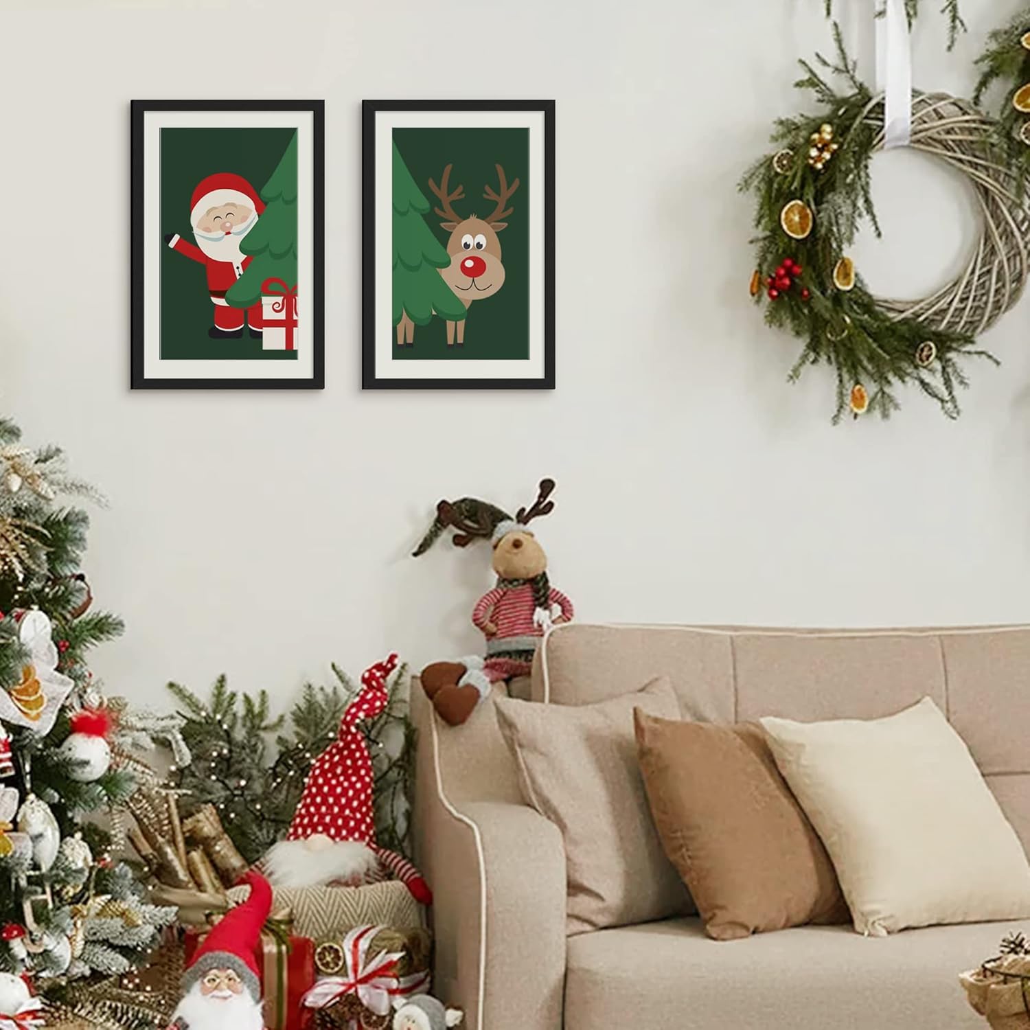 Upsimples 11x17 Picture Frame Set of 5 - Display 9x15 or 11x17 Photos | Stylish Black Wall Gallery