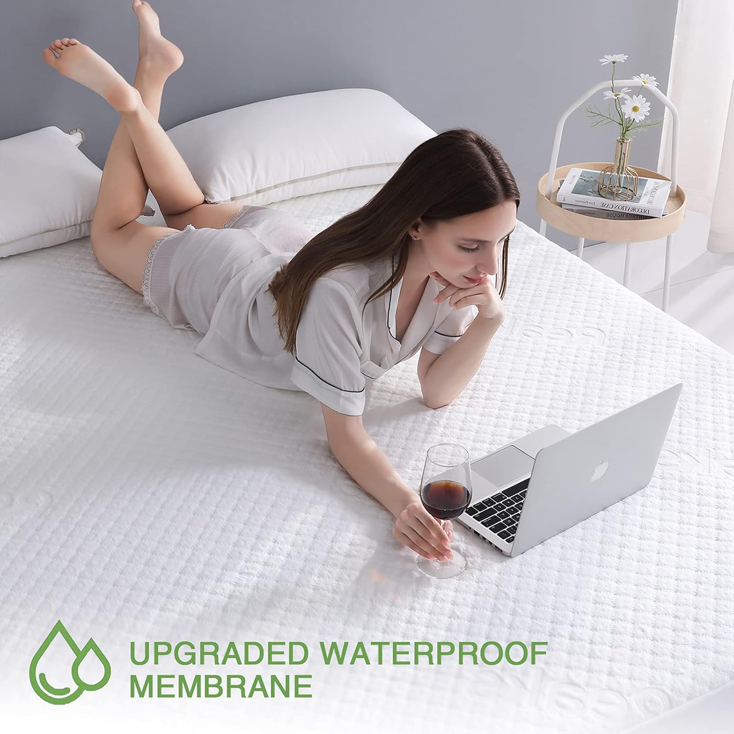 Regine Switzerland King Size Waterproof Mattress Protector - Deep Pocket Fitted Cover Up to 18''
