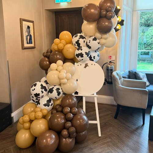 Cow Print Balloons - 67pcs 12 Inch Party Balloons for Cowboy Western Baby Showers & Birthdays