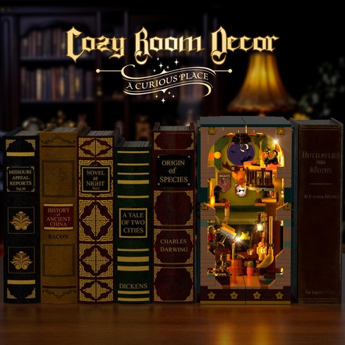 INSOON Magic Potion Book Nook Building Set - 990 PCS DIY Bookend Kit with Light for Home Decor | Perfect for Ages 8+