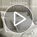 King Size Cotton Pillow Shams Set of 2, 400TC Embroidered Sateen Pillowcases