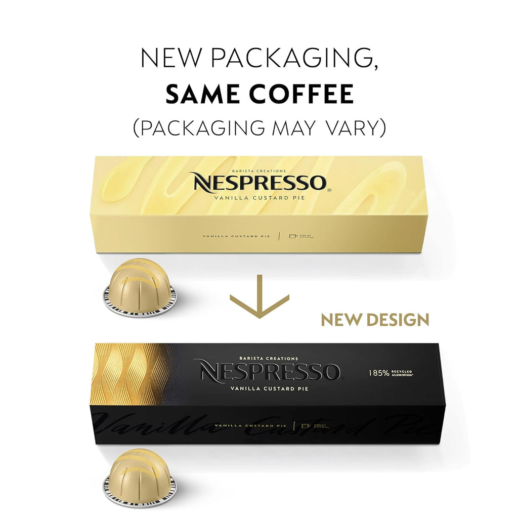 Nespresso Vanilla Custard Pie Coffee Pods - Mild Roast, 30 Count, Perfect for 7.77 Ounce Brews