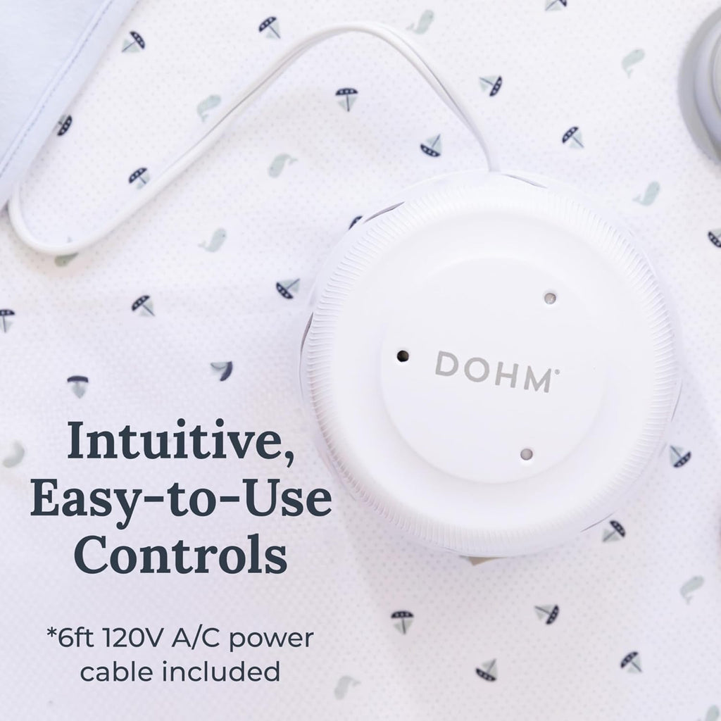 Yogasleep Dohm UNO White Noise Sound Machine - Real Fan Technology for Non-Looping Sleep Aid | White
