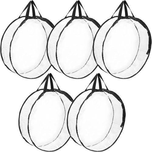 Clear Wreath Storage Bag by [Brand Name] - 5 Pcs Waterproof Christmas Garland Holders | 24 x 8 Inch with Handles
