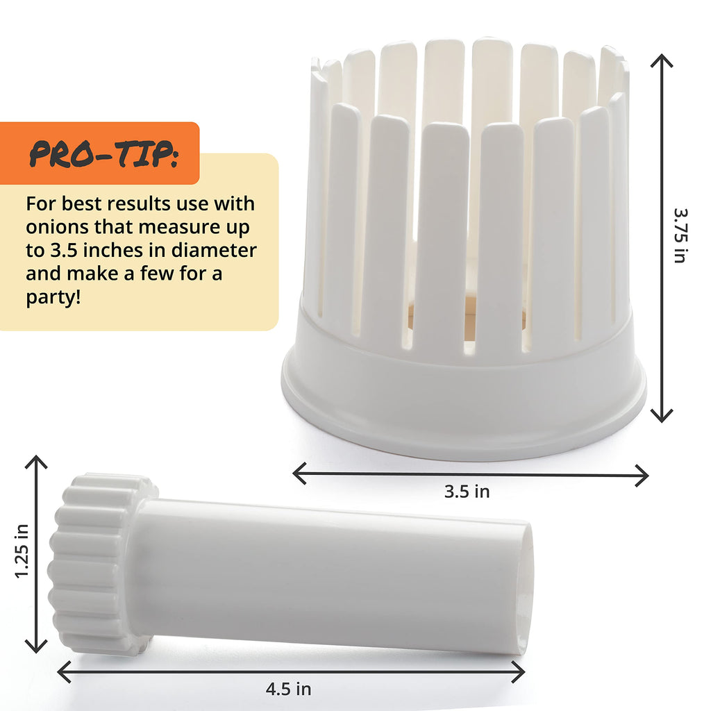 COOK'S CHOICE Onion Blossom Maker w The Original Better Breader Bowl- All-in-one Set w Blooming Onion Slicer & Mess Free Batter Breading Station- Combo Kit Great for Weekly Meal Prep- Made in the USA