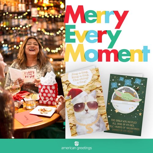 American Greetings Blank Christmas Thank You Cards - Holly Design | 25 Envelopes Included