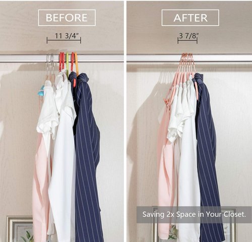 MIZGI Premium Velvet Pants Hangers - Non-Slip Clips for Skirts & Dresses | Blush Pink, Pack of 20