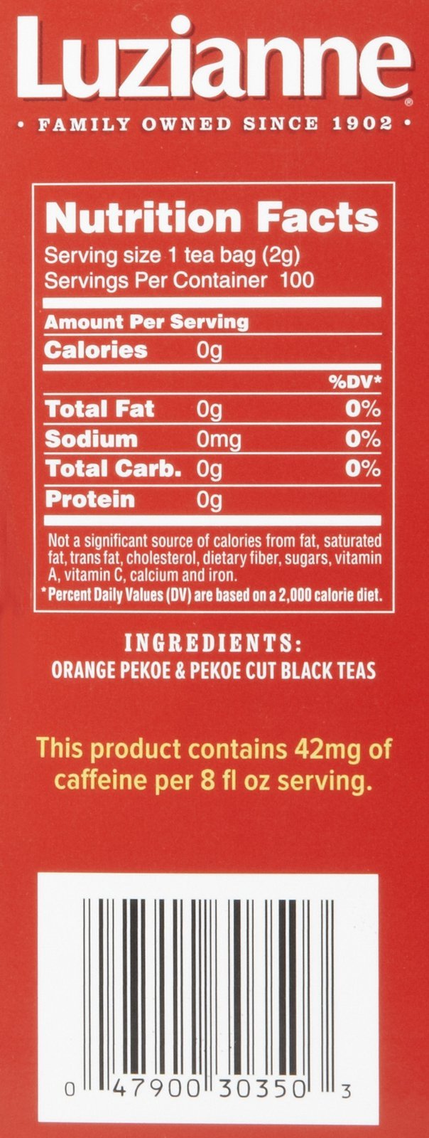 Luzianne Iced Tea Tea Bags - 100 ct