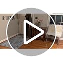2x3 Blue Floral Area Rug - Washable Non-Slip Low Pile Entryway Carpet