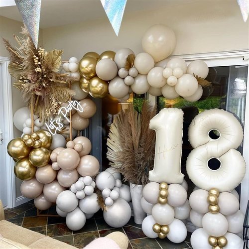 Love Balloons - 40 Inch Cream Number 1 Balloon for Wedding Anniversary Decorations