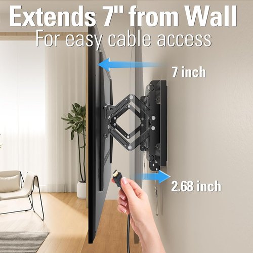 Mounting Dream Tilt TV Wall Mount - Fits 42-90 Inch Flat & Curved TVs | Universal Bracket, Max VESA 800x400mm