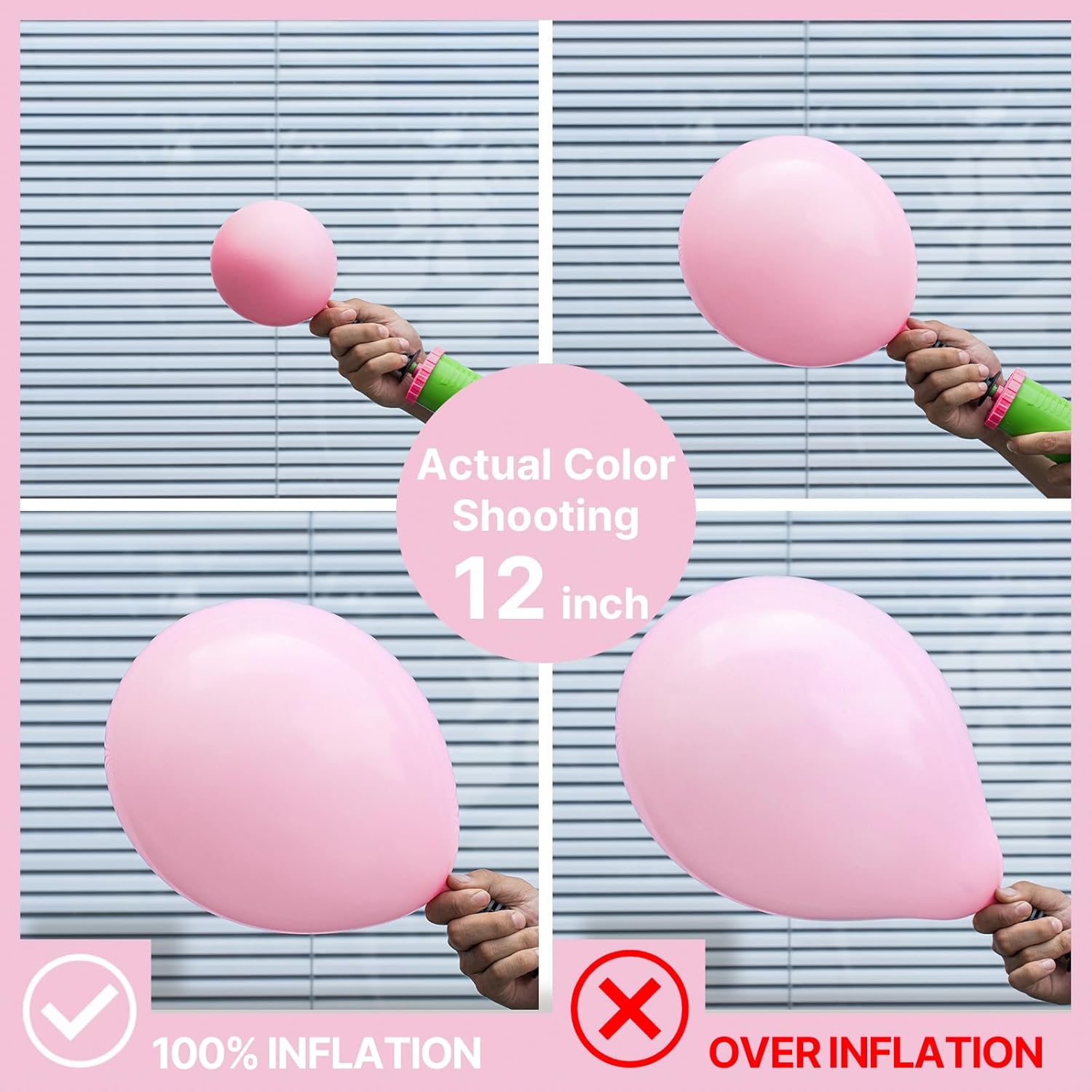 PartyWoo Light Pink Balloons - 101pcs 12 Inch Pastel Balloons for Baby Shower & Birthday Decor