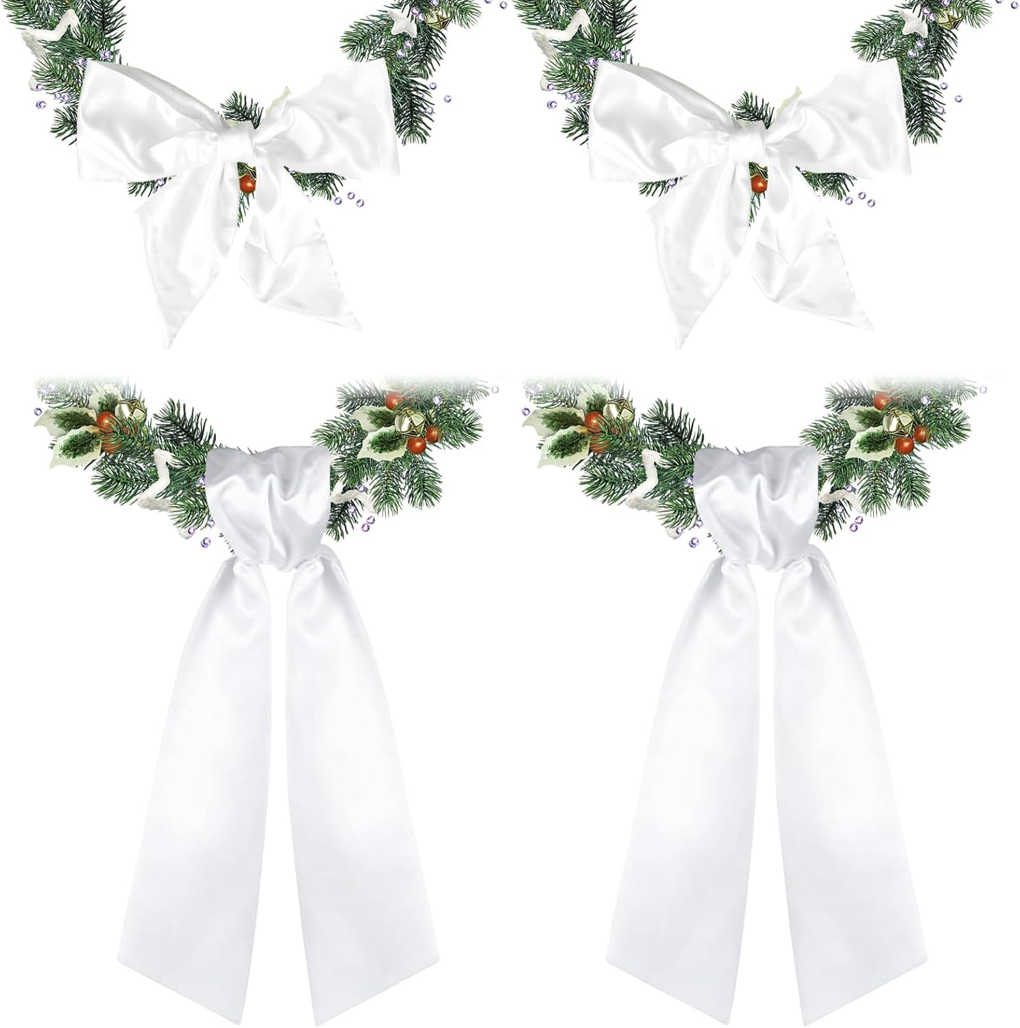 Regine Switzerland Wreath Sash - 4PCS Blank Embroidery Accessories for Christmas & Weddings