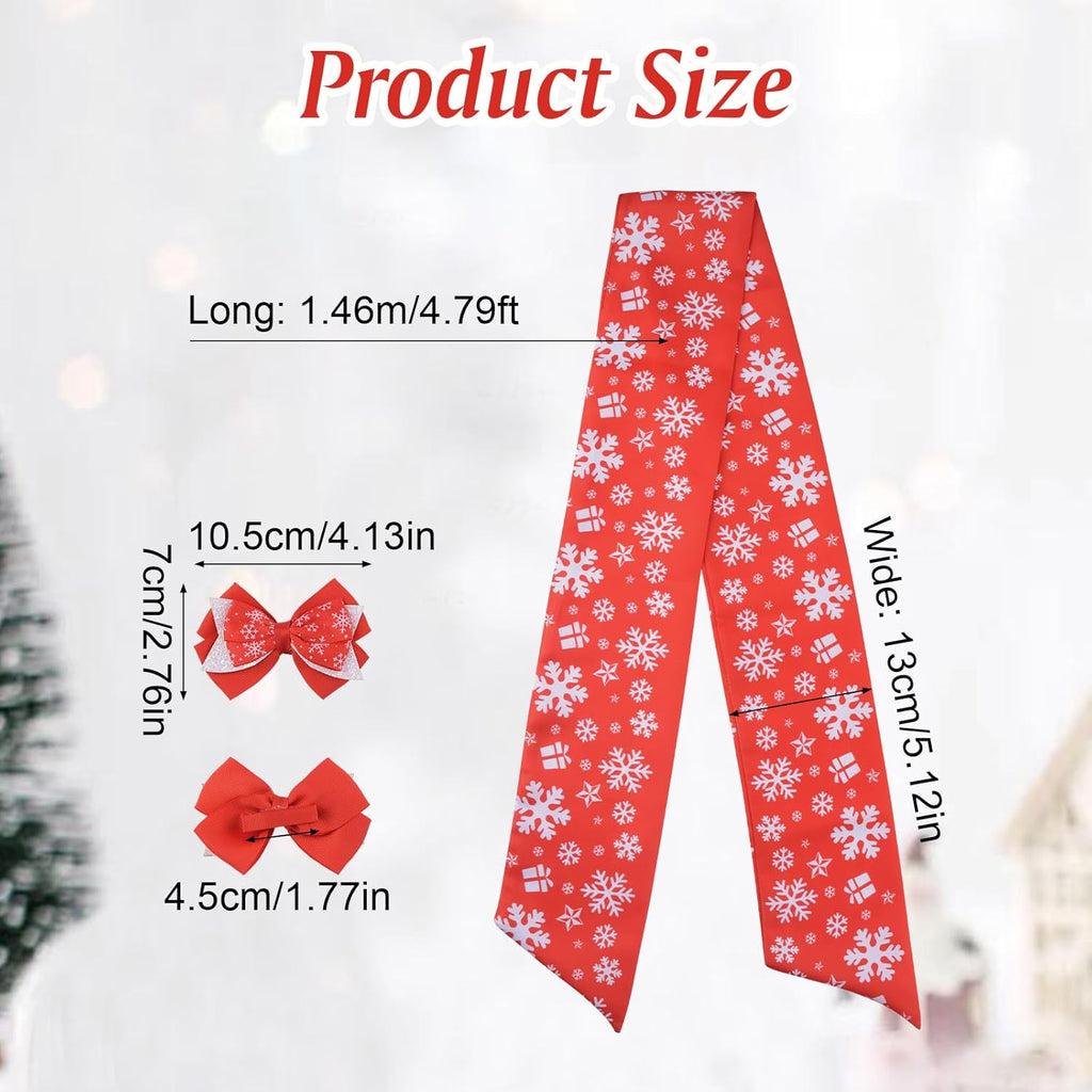 Red Satin Sash Wreath by [Brand Name] - 2pcs Christmas Bow Embroidery for Indoor/Outdoor Decor