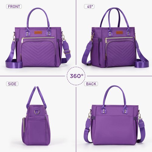 Jomddems Lunch Box for Women Men,Lunch Bag Women, Insulated Lunch Box for Men with Shoulder Strap,Portable Reusable Large Cooler Tote Bags for Work Picnic Hiking Beach (purple)