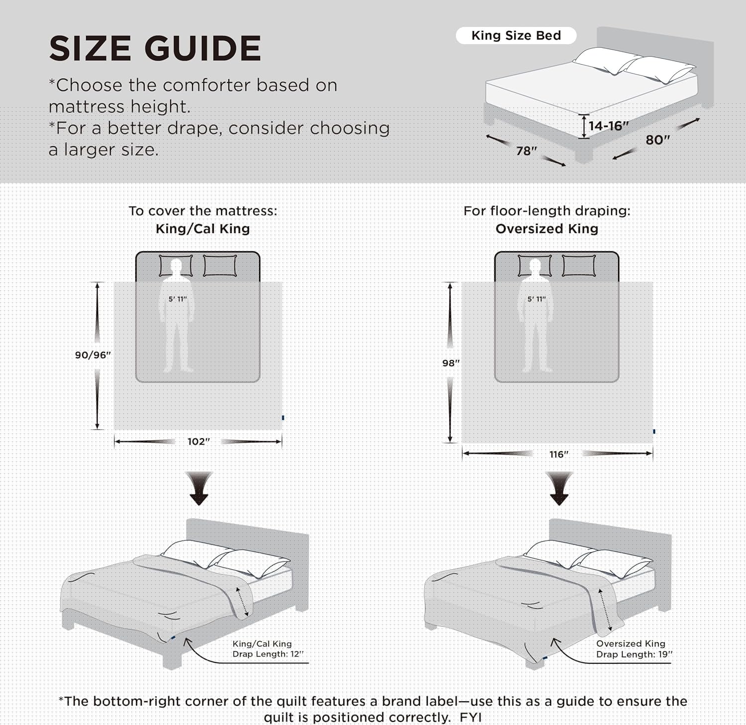Bedsure Comforter Duvet Insert - Oversized King Size All-Season Down Alternative Bedding | GentleSoft, Burnt Orange 116x98 Inches