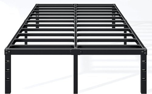 Hafenpo 14 Inch Queen Bed Frame - Sturdy Metal Platform with Under Bed Storage | Easy Assembly, Black