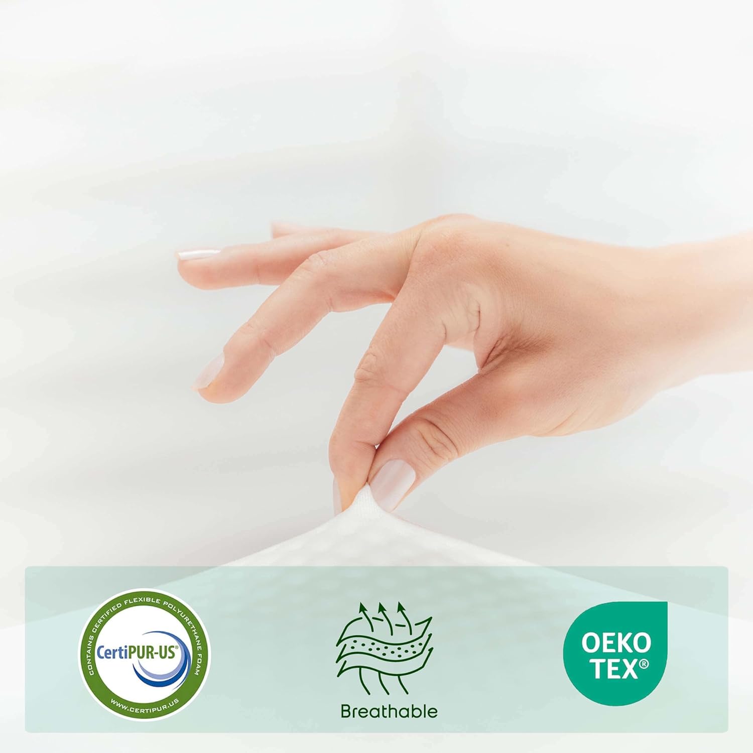 Nestl Green Tea Twin Mattress - 8 Inch Cooling Graphite Memory Foam | Fiberglass-Free, Pressure Relief Support