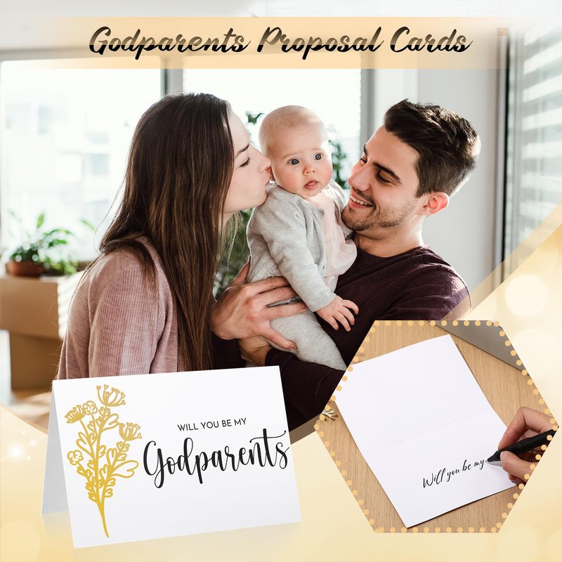 Yiyiring 9 Pcs Godparents Proposal Gift Set Will You Be My Godmother Godfather Glass Cup Scented Candle Cross Bracelet Cards Box from Godchild Baptism Padrino Madrina Uncle Aunt Gifts