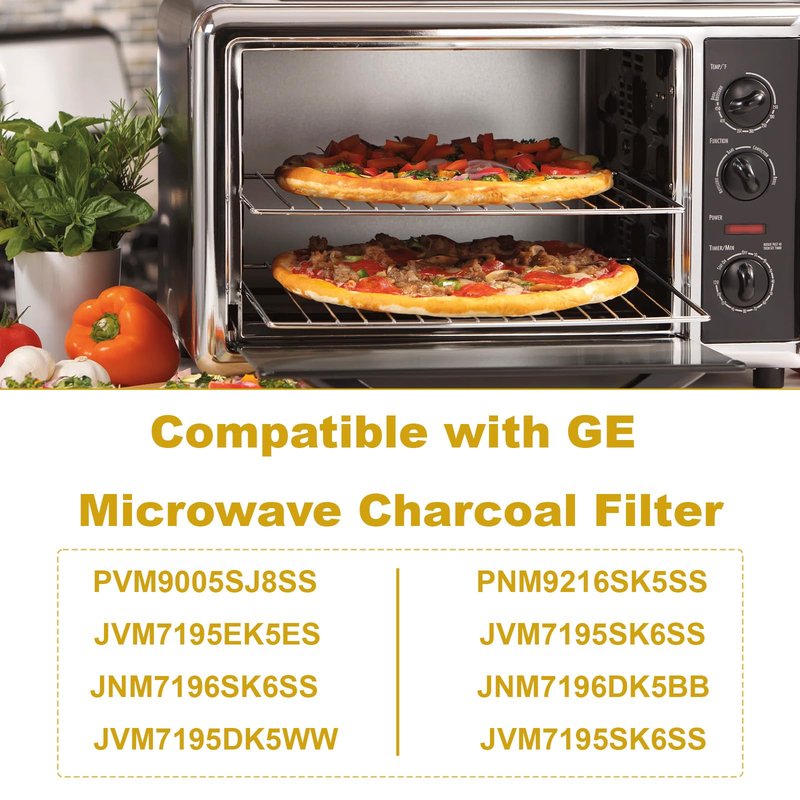 WB06X10807 Microwave Charcoal Filter Compatible with GE Microwave Filters Replacement PVM9005SJ8SS JVM7195SK6SS PNM9216SK5SS JVM7195EK5ES JNM7196SK6SS JNM7196DK5BB JVM7195DK5WW,LG LMV2031ST(3 Pack)