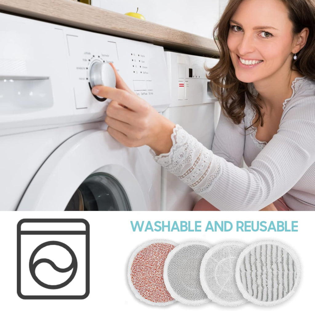 Skiennix Steam Mop Pads - Upgraded 8-Pack Replacement Kit for Shark S8201, S8001, S7001 | All-in-One Cleaning Solution