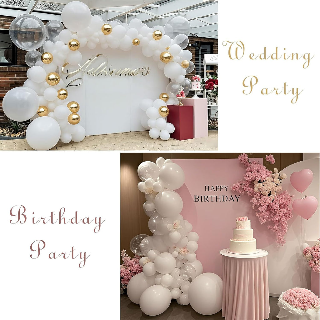 Pearl White Balloons by [Brand Name] - 100pcs Latex Party Balloons for Weddings, Graduations & Celebrations