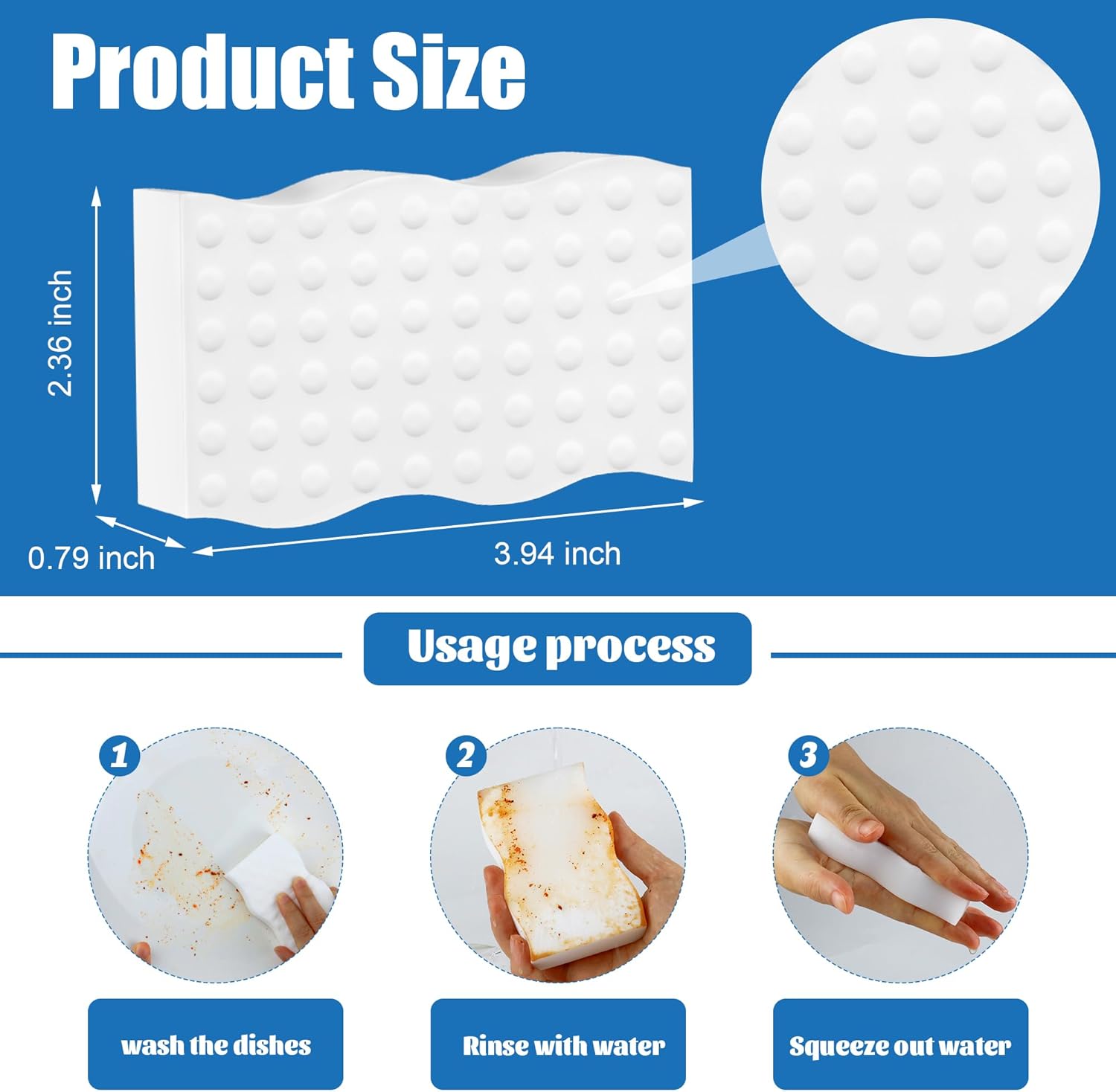 Skiennix Magic Cleaning Sponges - 2X Density Melamine Erasers for Non-Scratch Cleaning | 20 Pack