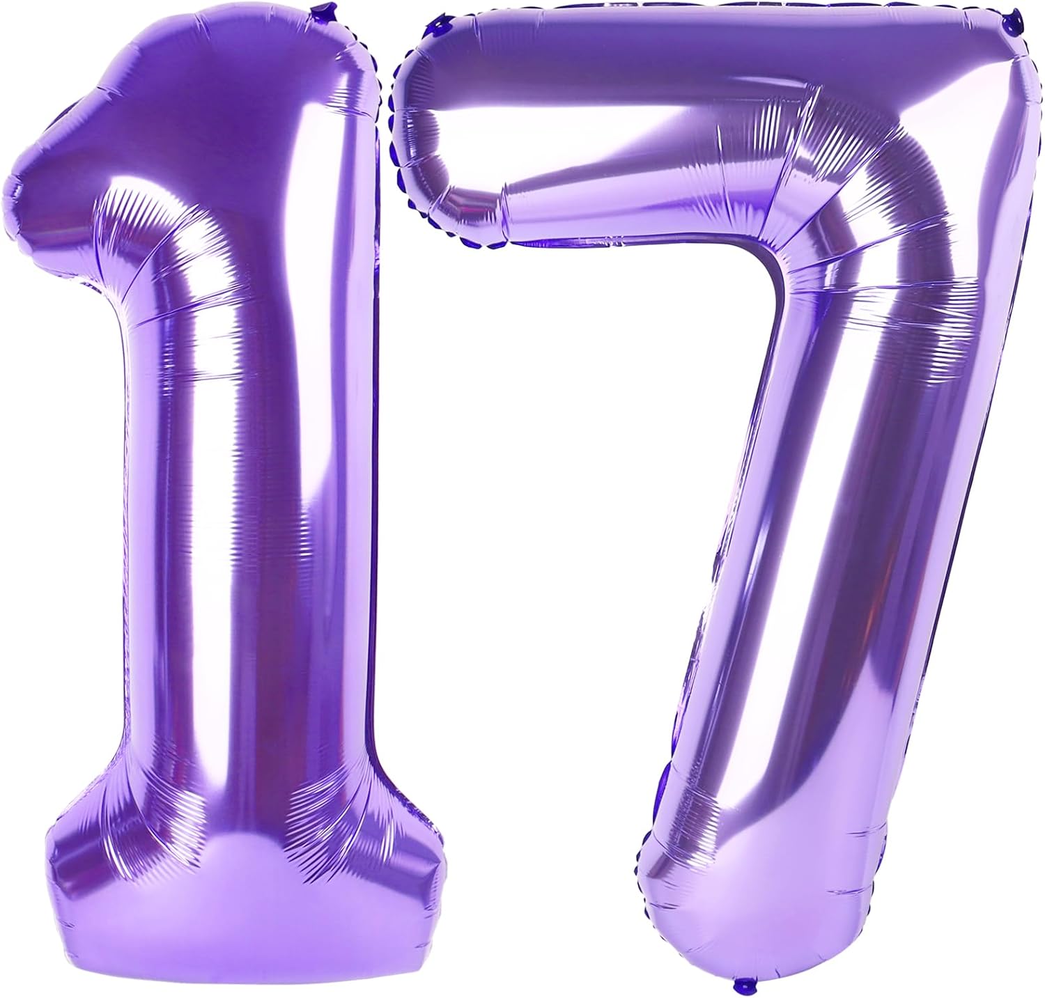 Purple Number 17 Balloon - 40 Inch 17th Birthday Decoration for Girls & Boys Party Supplies