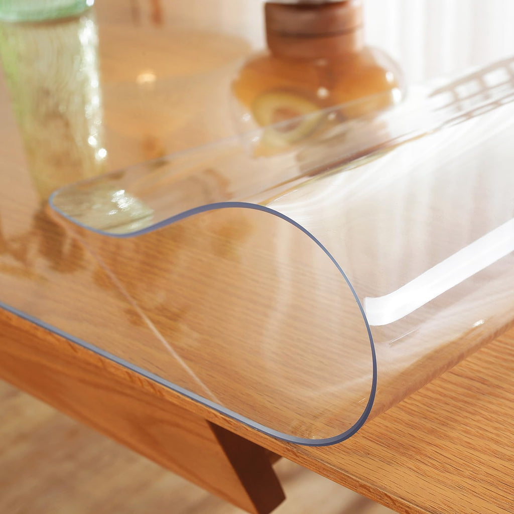 Warmstar Clear Table Protector 2mm Thick, 42 x 42 Inch Clear Table Cover Protector, Plastic Table Cover, Clear Desk Mat Desk Pad, Desk Protector Mat for Coffee Table, Writing Desk, Dining Room