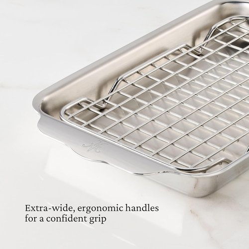 Hestan OvenBond Provisions - Mini-Eighth Sheet Pan & Rack Set | Tri-Ply Stainless Steel (6 x 9")