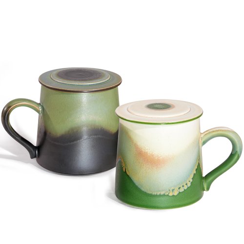 JDCervita Ceramic Coffee Mug Set of 2, Coffee Mugs with Lid,11.2 OZ Coffee Cup Ceramic Engagement Gifts for for Mother's Day Couples Newly Engaged Wedding Gifts Married Couples Anniversary