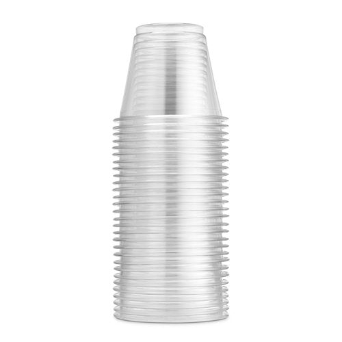 Munfix 250 Pack Clear Plastic Cups, 9 Oz Old Fashioned Tumblers, Disposable Drinking Cups, Bulk Plastic Party Cups for Birthday Parties, Picnics, Ceremonies, and All Events, Recyclable and BPA-Free
