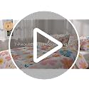 Feelyou Merry Christmas 7-Piece Full Bed in a Bag Set, White/Green