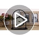Vintage Metal Table Clock - Silent Non-Ticking Farmhouse Desk Clock